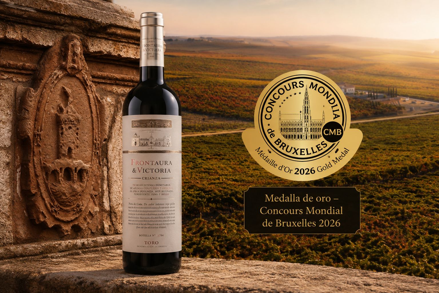 frontaura & victoria crianza toro medalla de oro concurso bruselas 2026